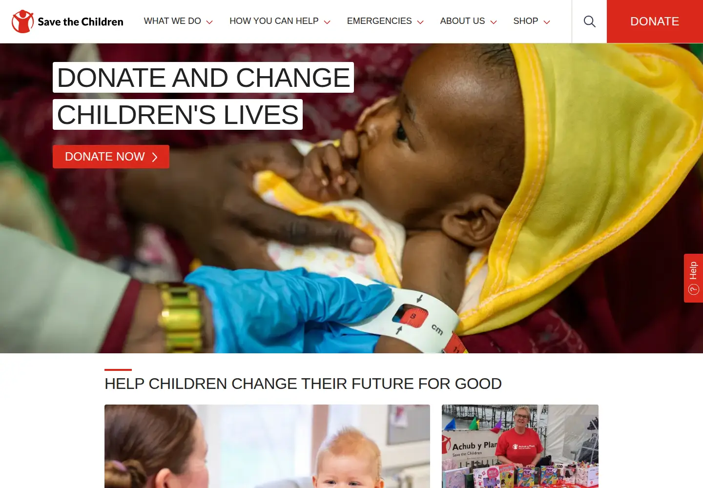 Screenshot of savethechildren.org.uk