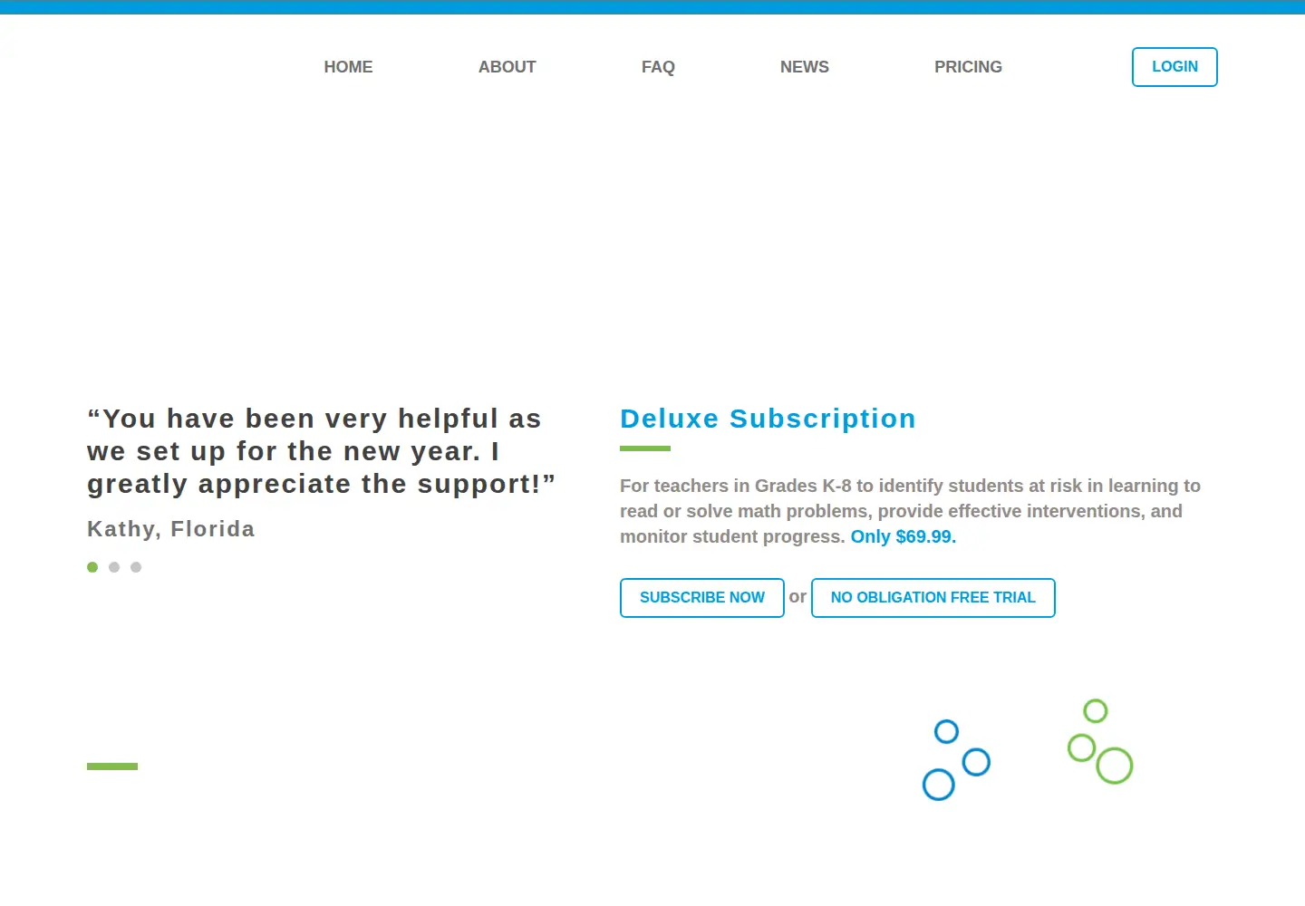 Screenshot of easycbm.com