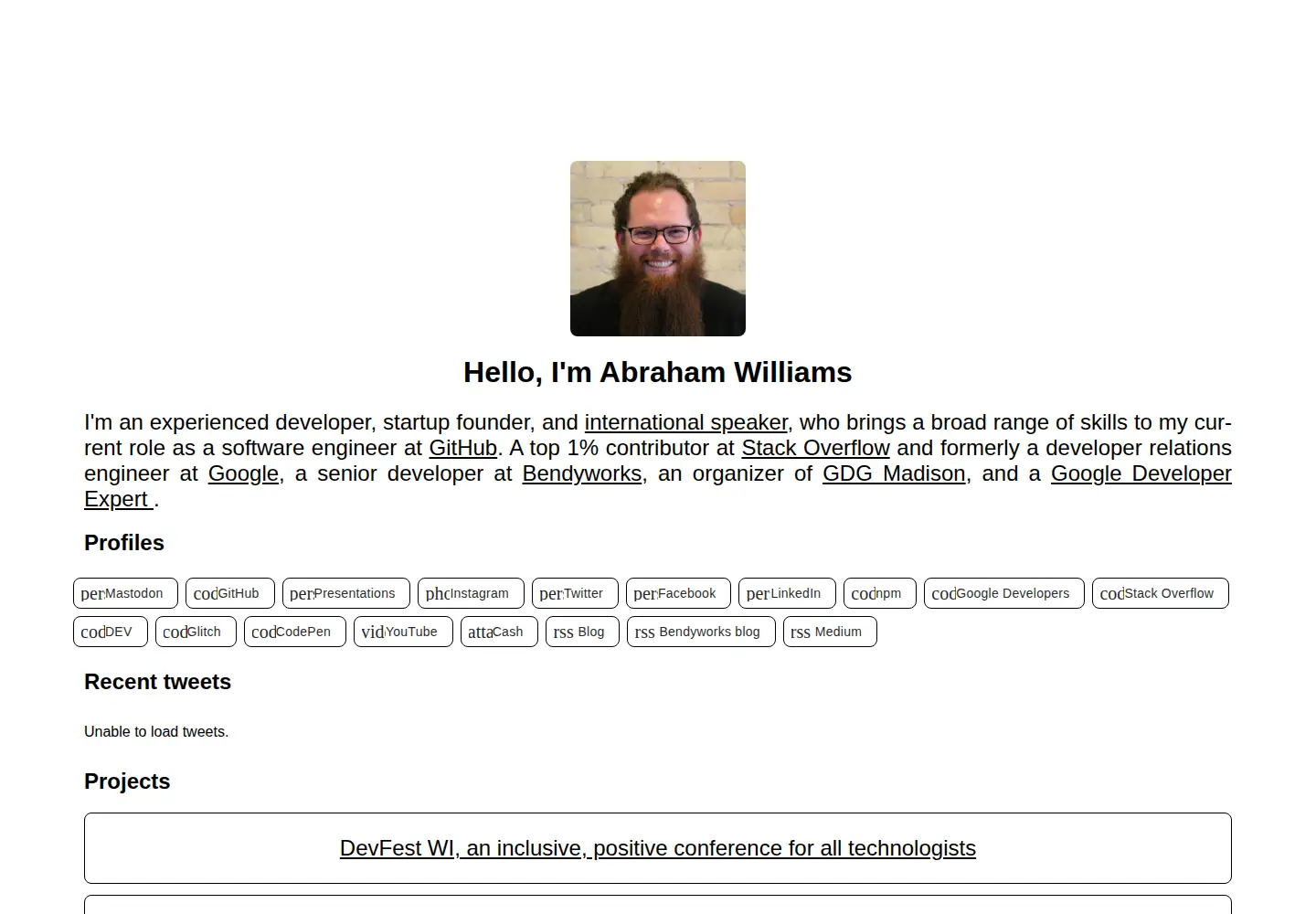Screenshot of abrah.am
