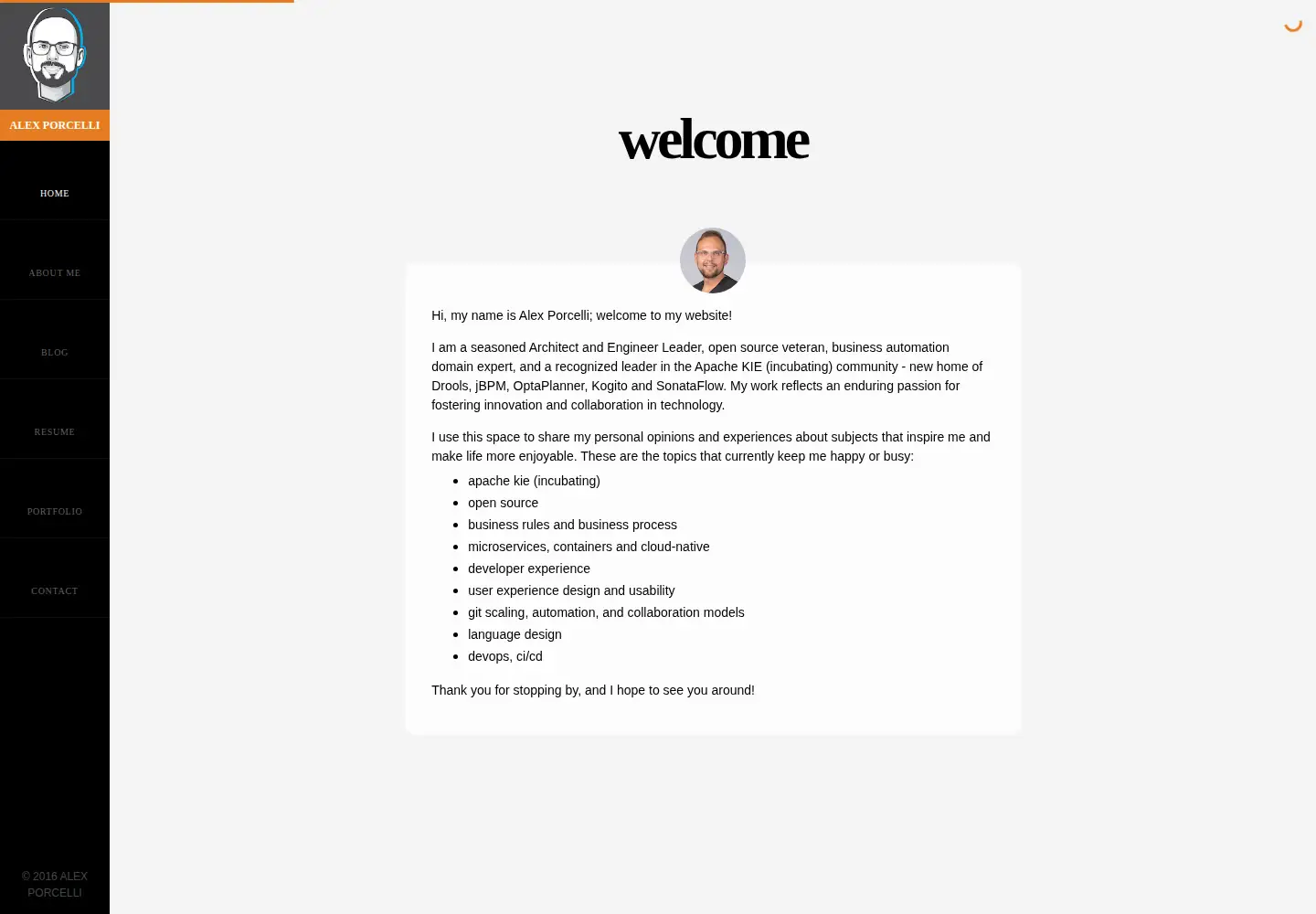 Screenshot of porcelli.me