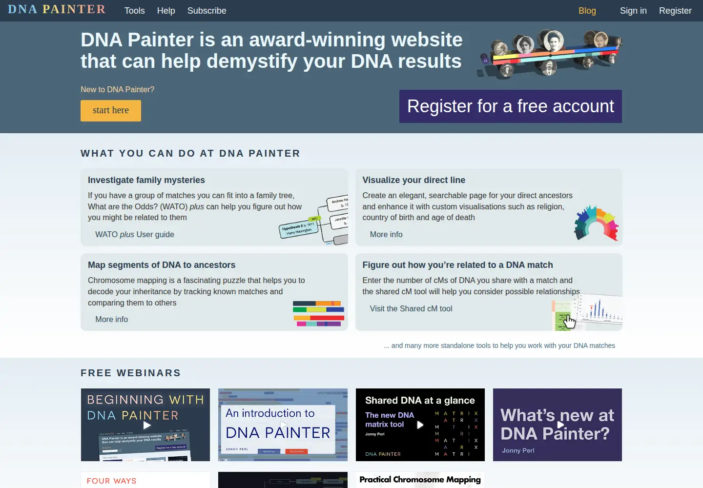 Screenshot of dnapainter.com