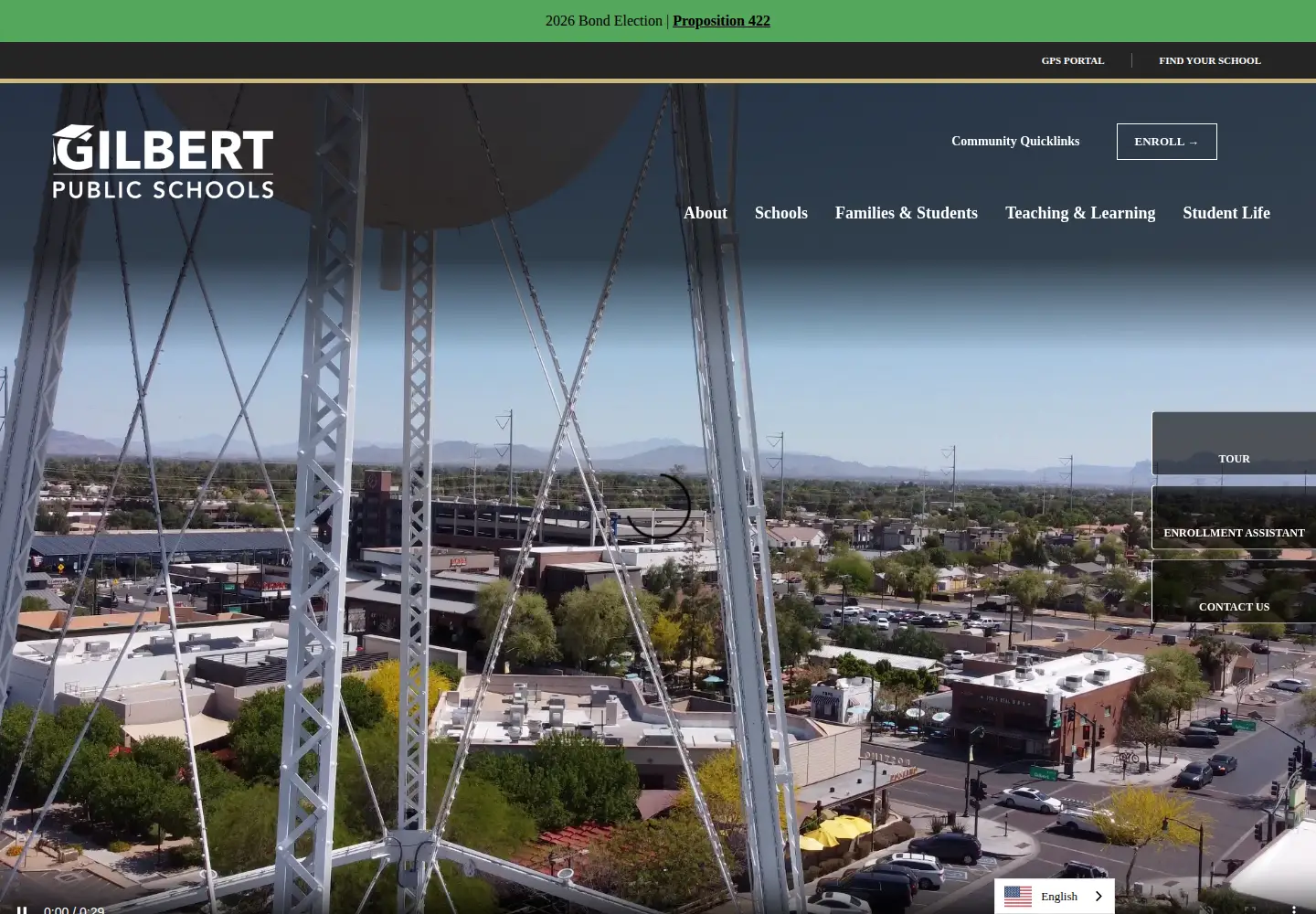 Screenshot of gilbertschools.net