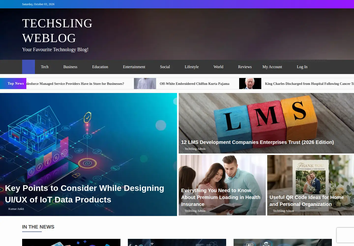 Screenshot of techsling.com