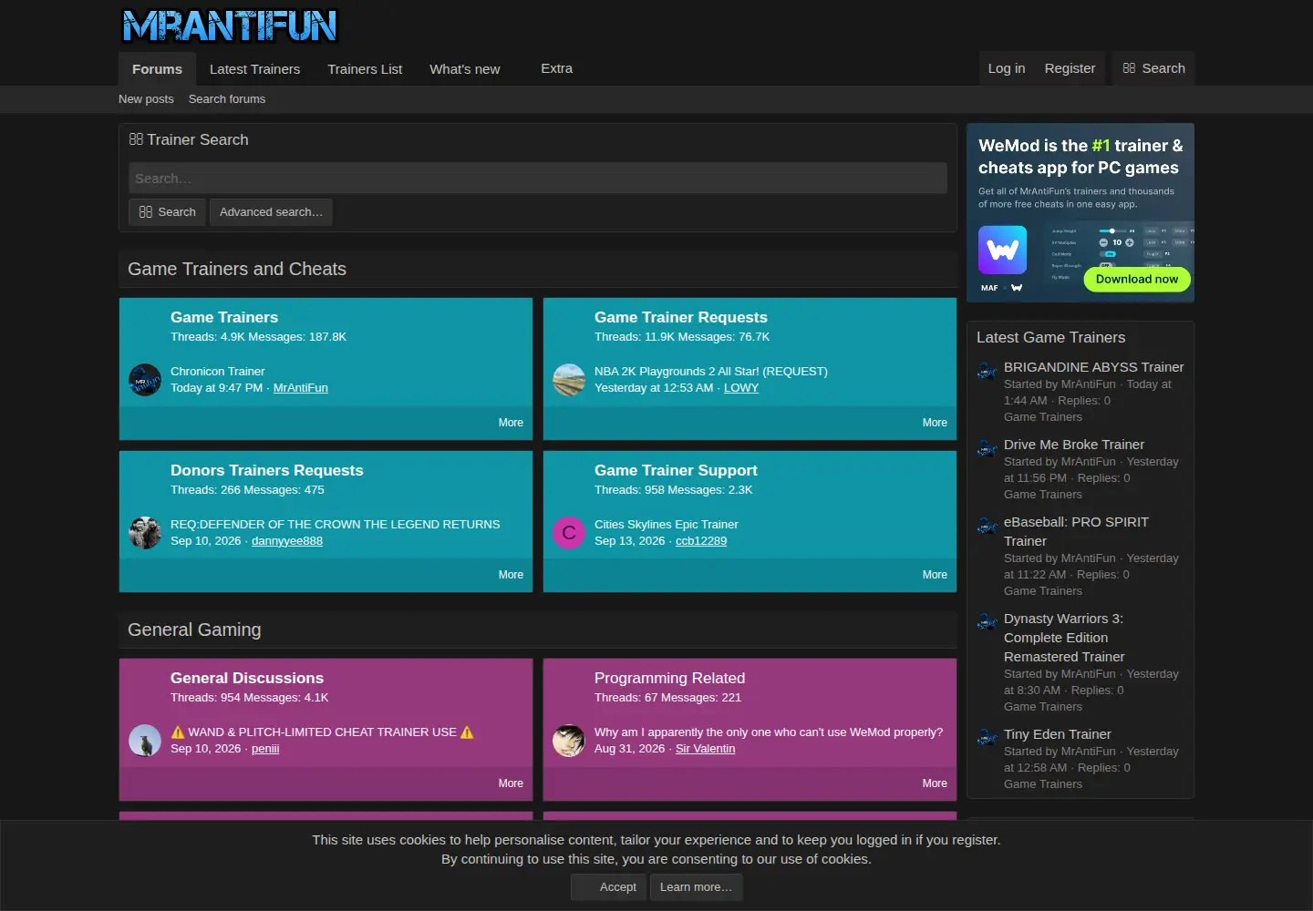 Screenshot of mrantifun.net