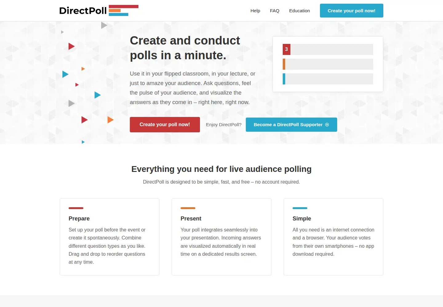 Screenshot of directpoll.com