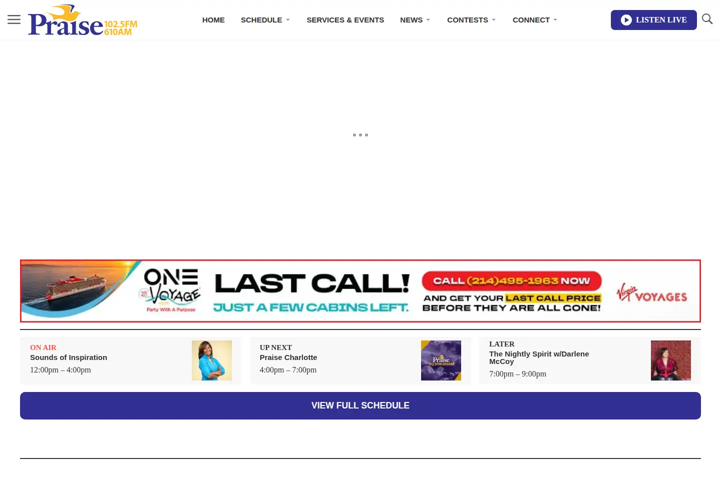 Screenshot of praisecharlotte.com