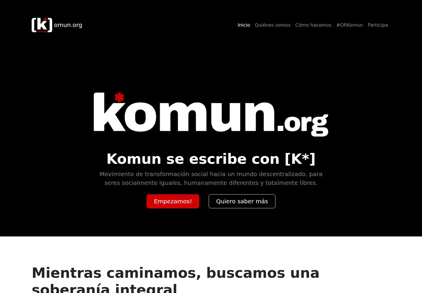 Screenshot of komun.org