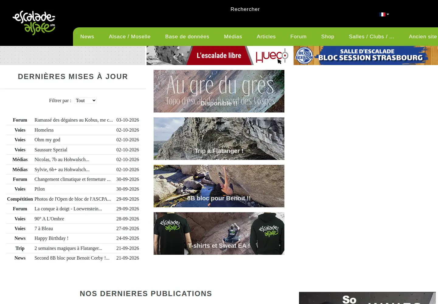 Screenshot of escalade-alsace.com