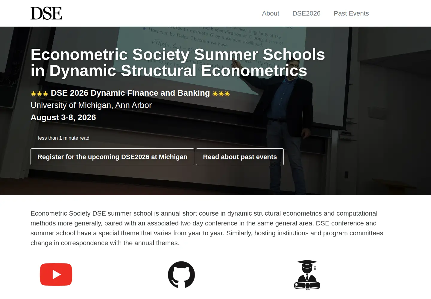 Captured homepage of dseconf.org in the current scan
