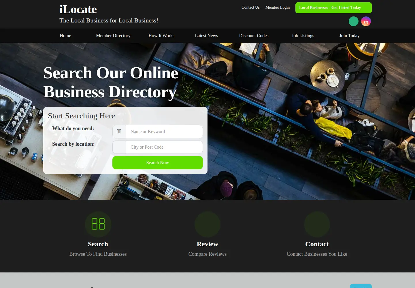 Screenshot of ilocatelocal.com