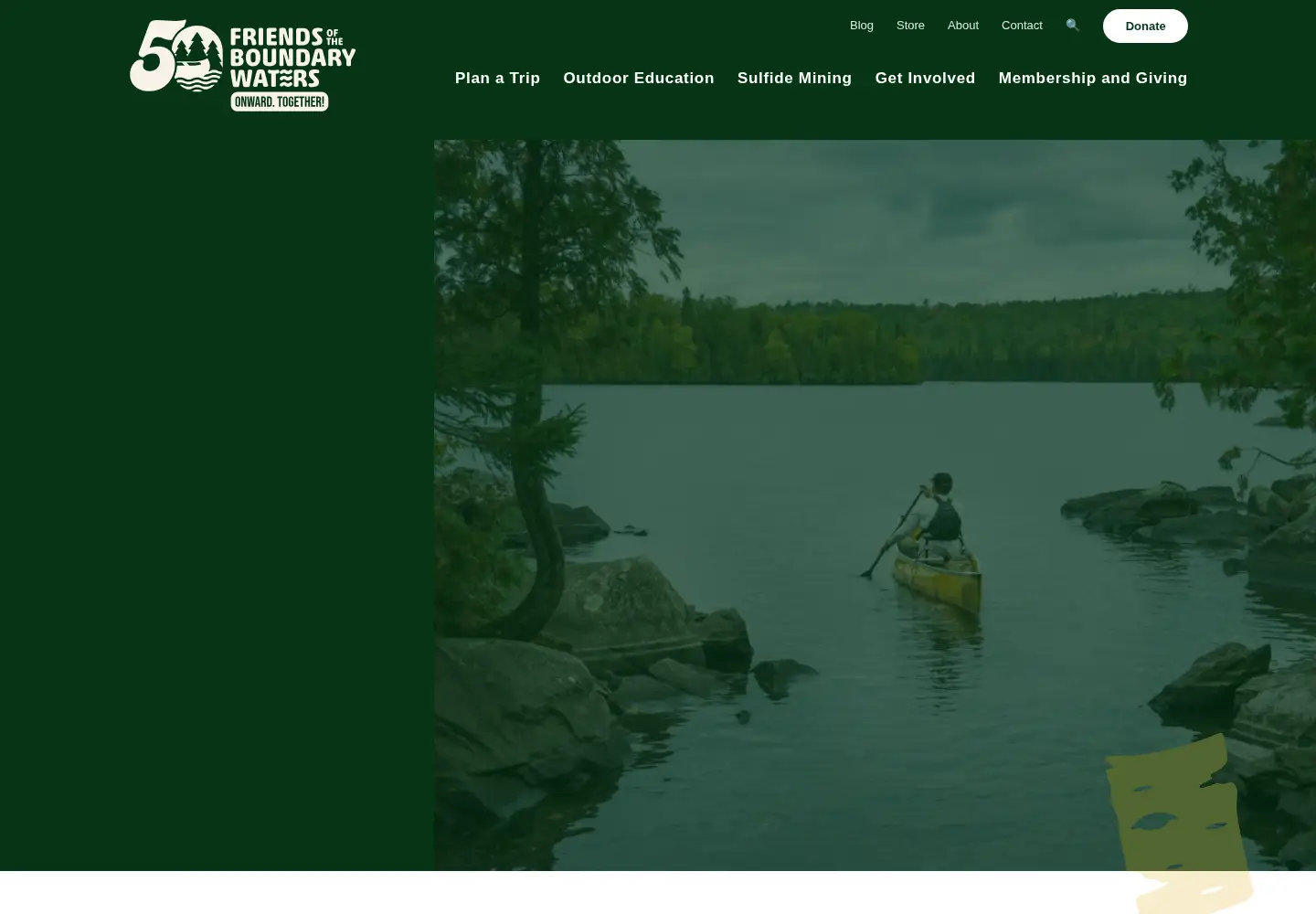 Screenshot of friends-bwca.org