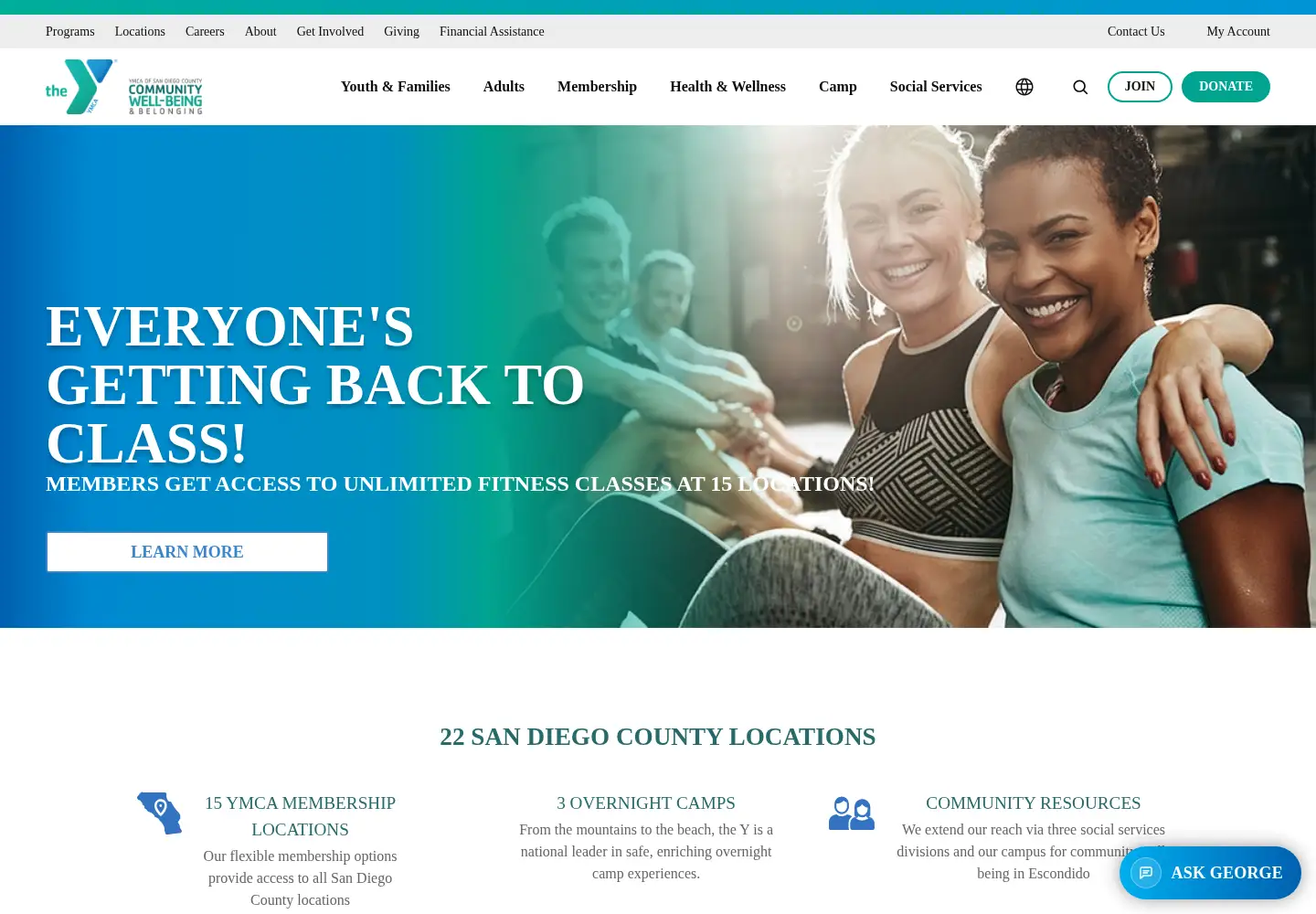 Screenshot of ymcasd.org