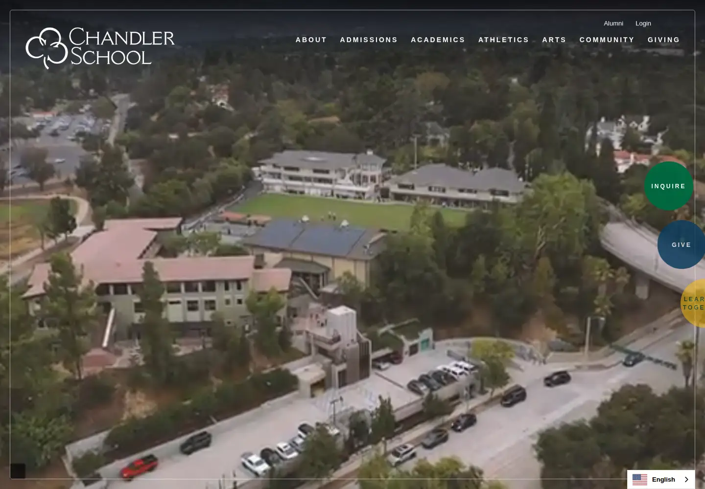 Captured homepage of chandlerschool.org in the current scan