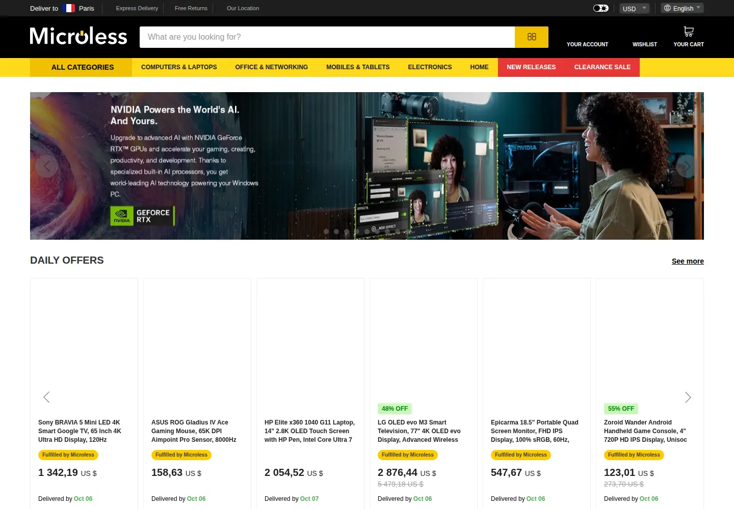 Screenshot of microless.com