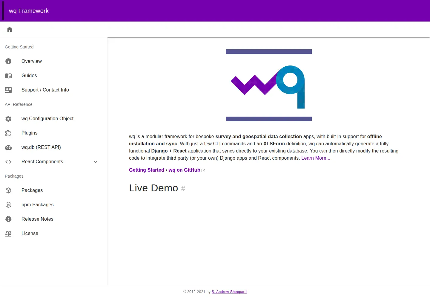 Screenshot of wq.io