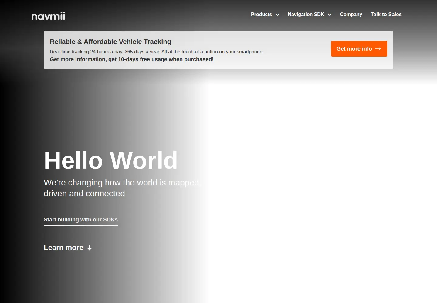 Screenshot of navmii.com