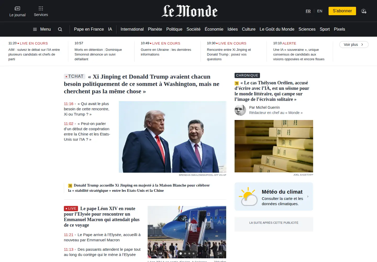 Screenshot of lemonde.fr