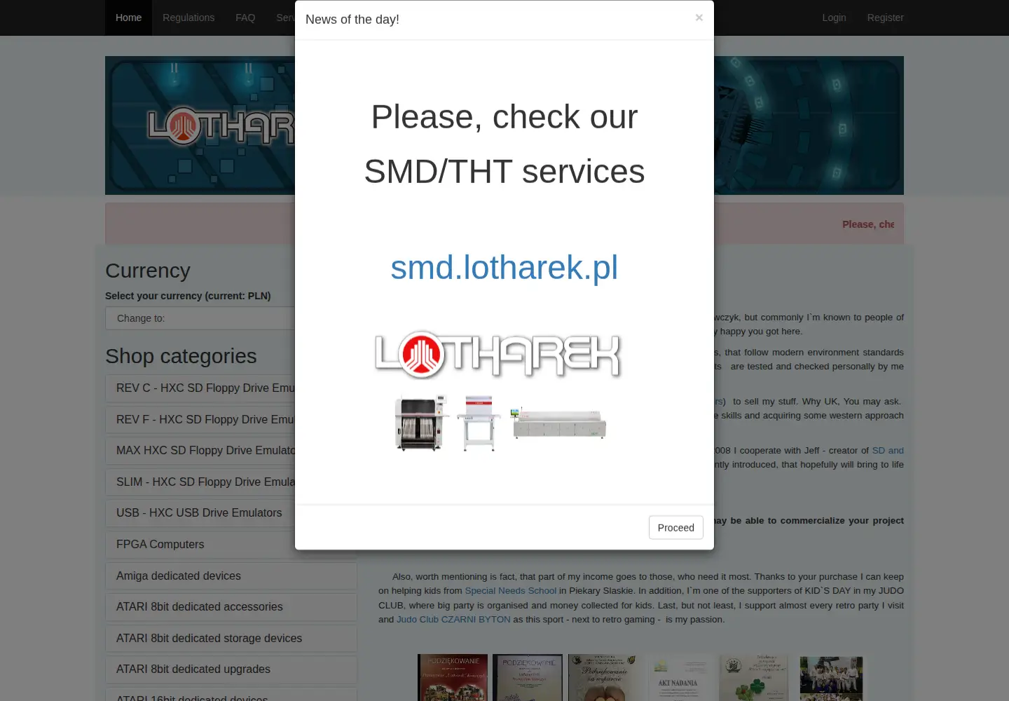 Screenshot of lotharek.pl
