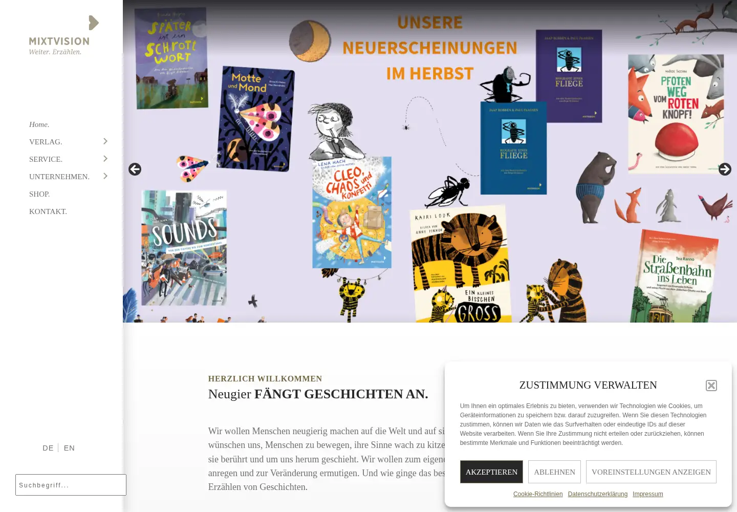 Captured homepage of mixtvision.de in the current scan