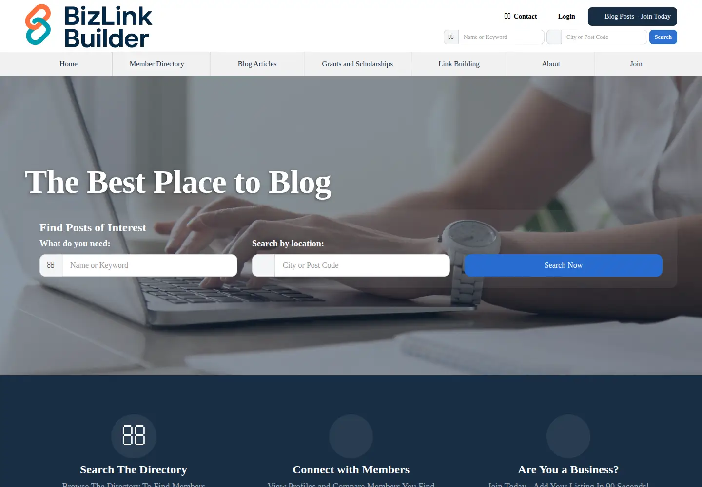 Screenshot of bizlinkbuilder.com
