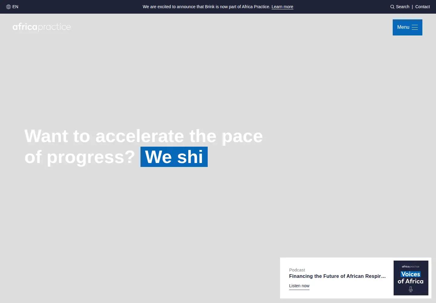 Screenshot of africapractice.com