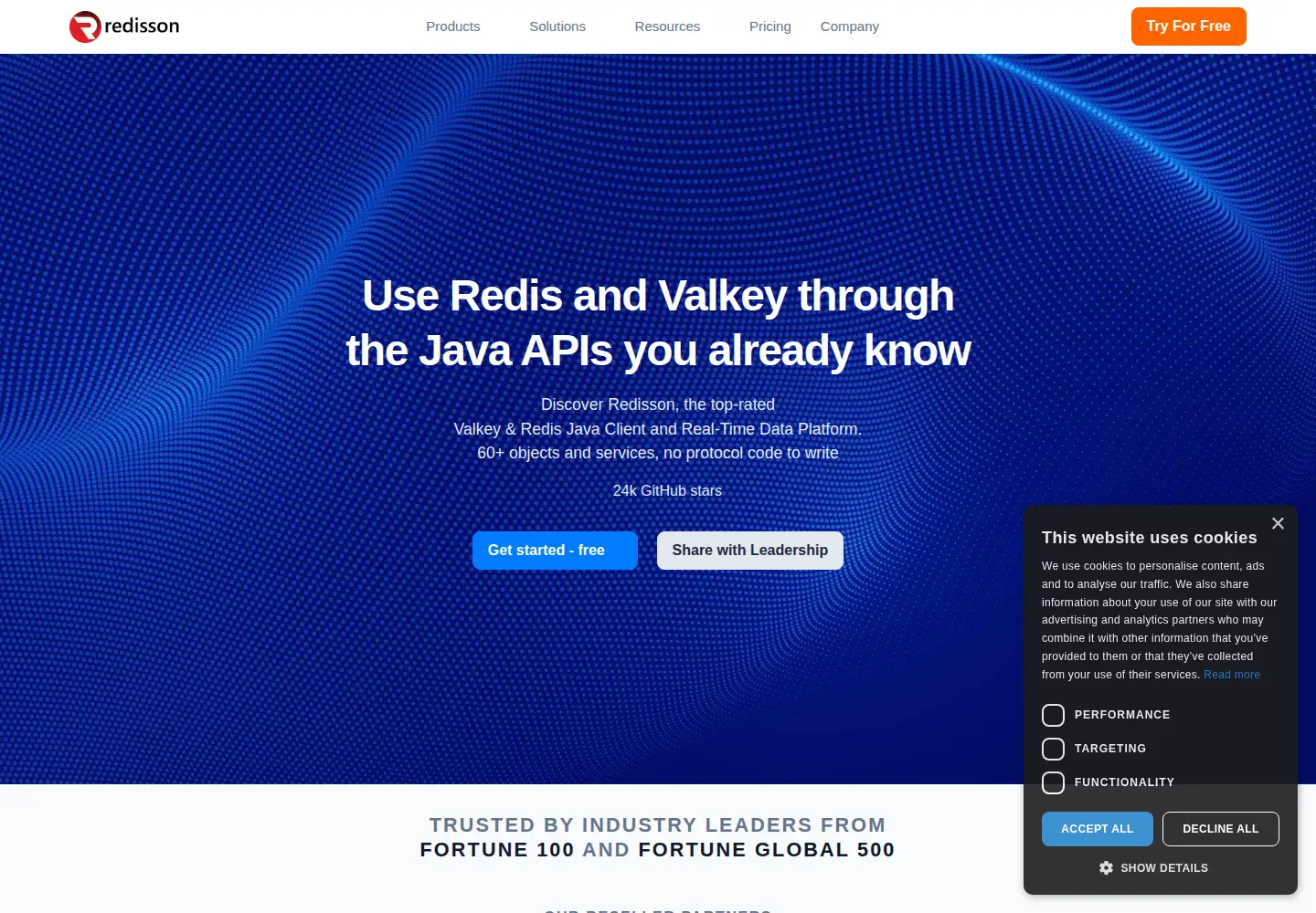 Screenshot of redisson.org