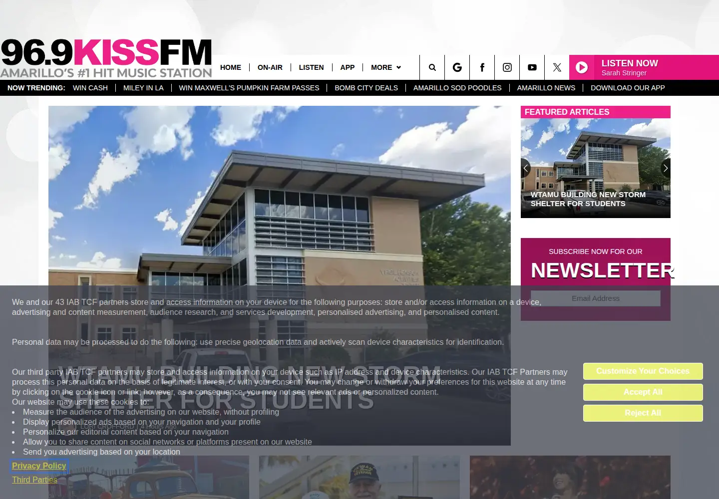 Screenshot of kissfm969.com