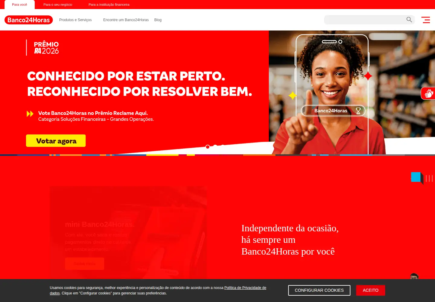 Screenshot of banco24horas.com.br