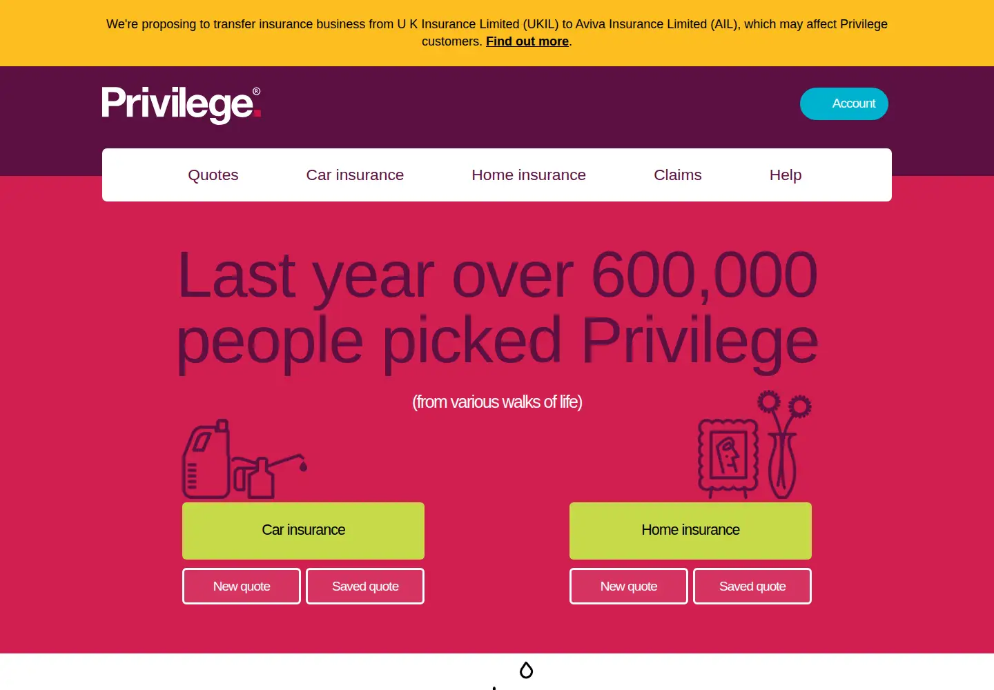 Screenshot of privilege.com