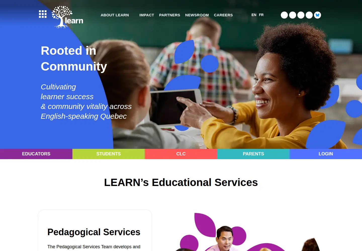 Screenshot of learnquebec.ca
