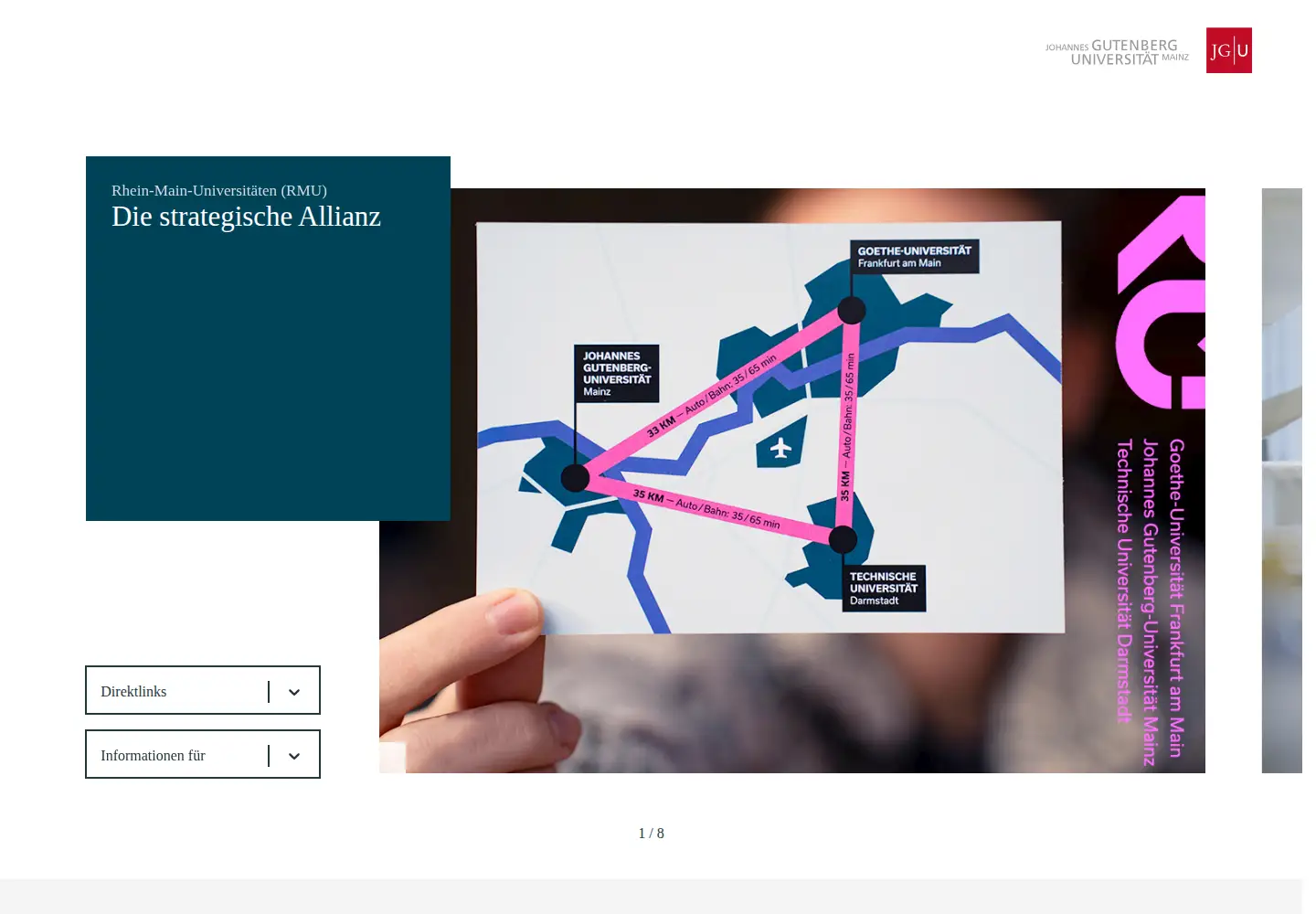 Screenshot of uni-mainz.de