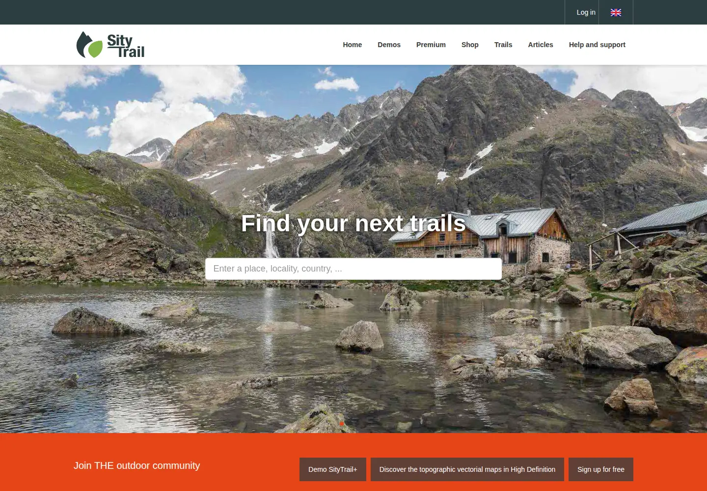 Screenshot of sitytrail.com
