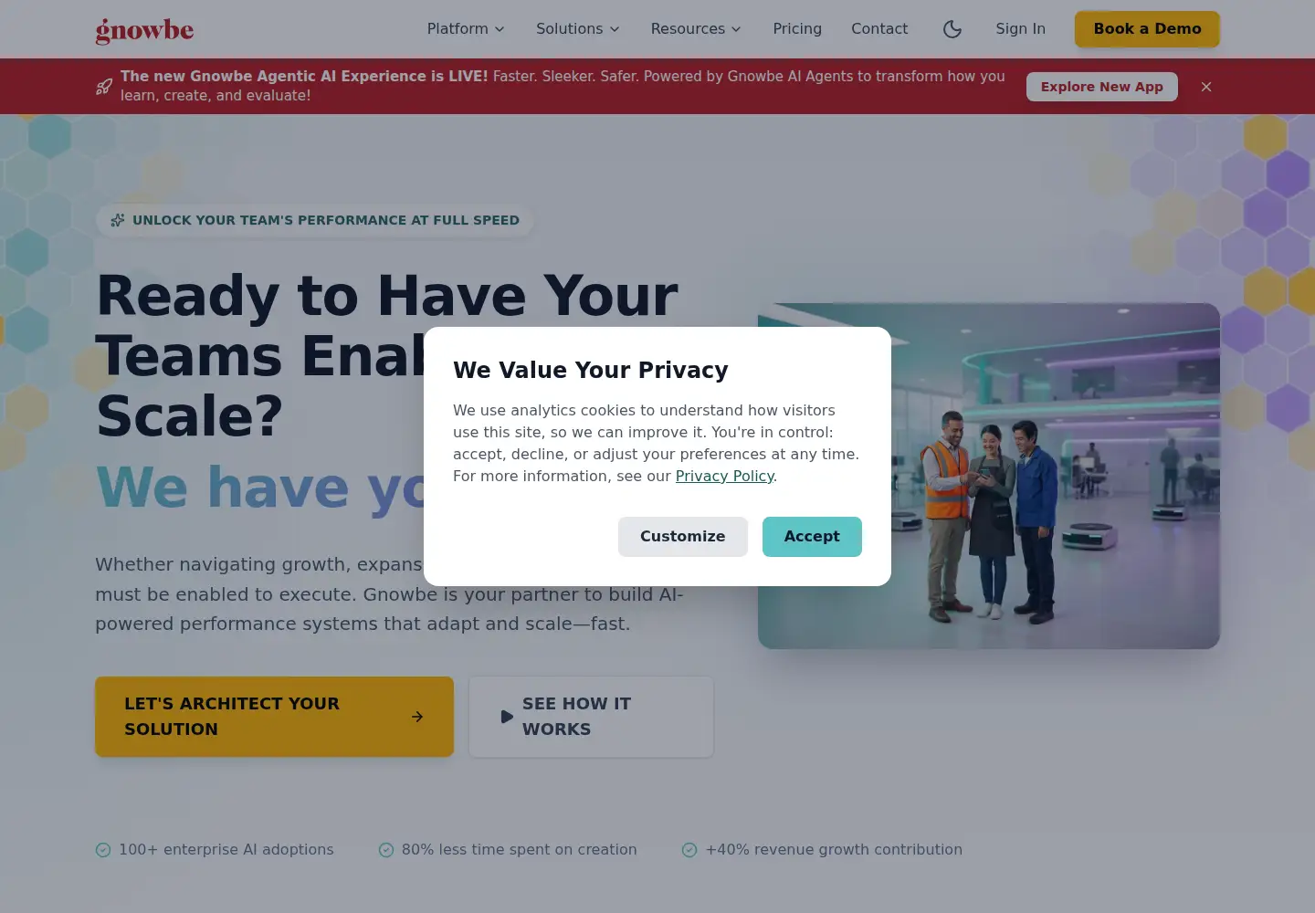 Screenshot of gnowbe.com