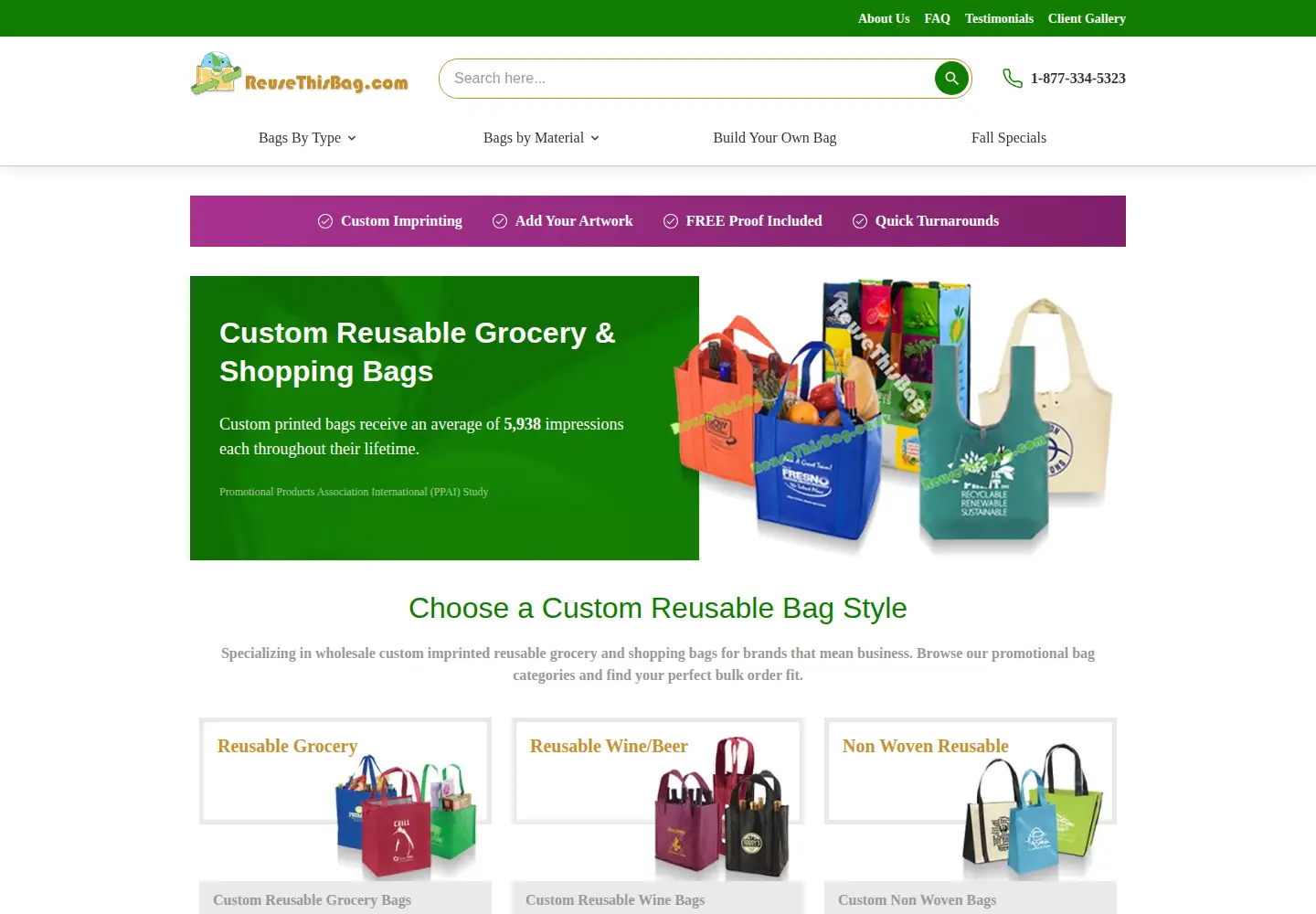 Screenshot of reusethisbag.com