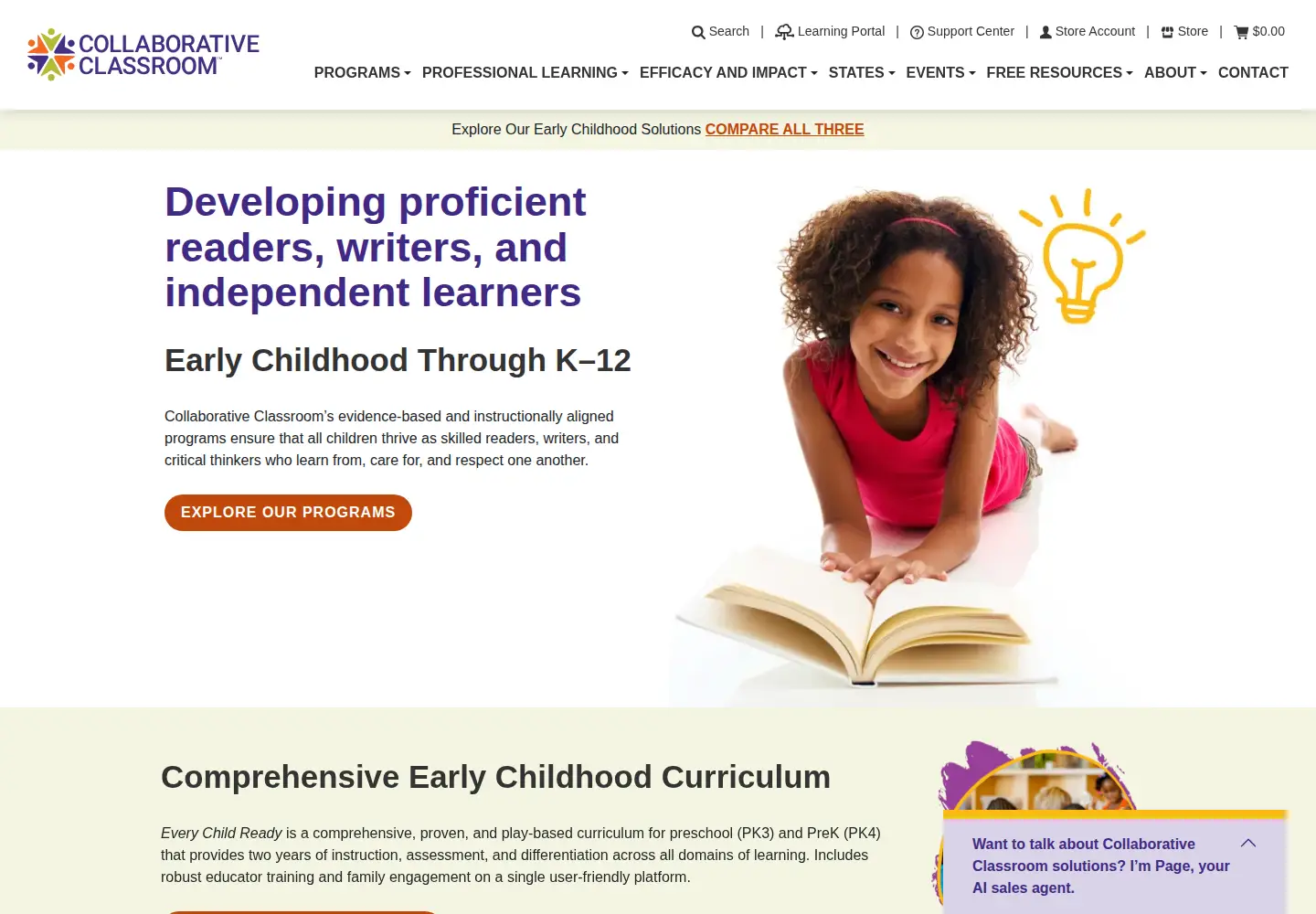 Screenshot of collaborativeclassroom.org