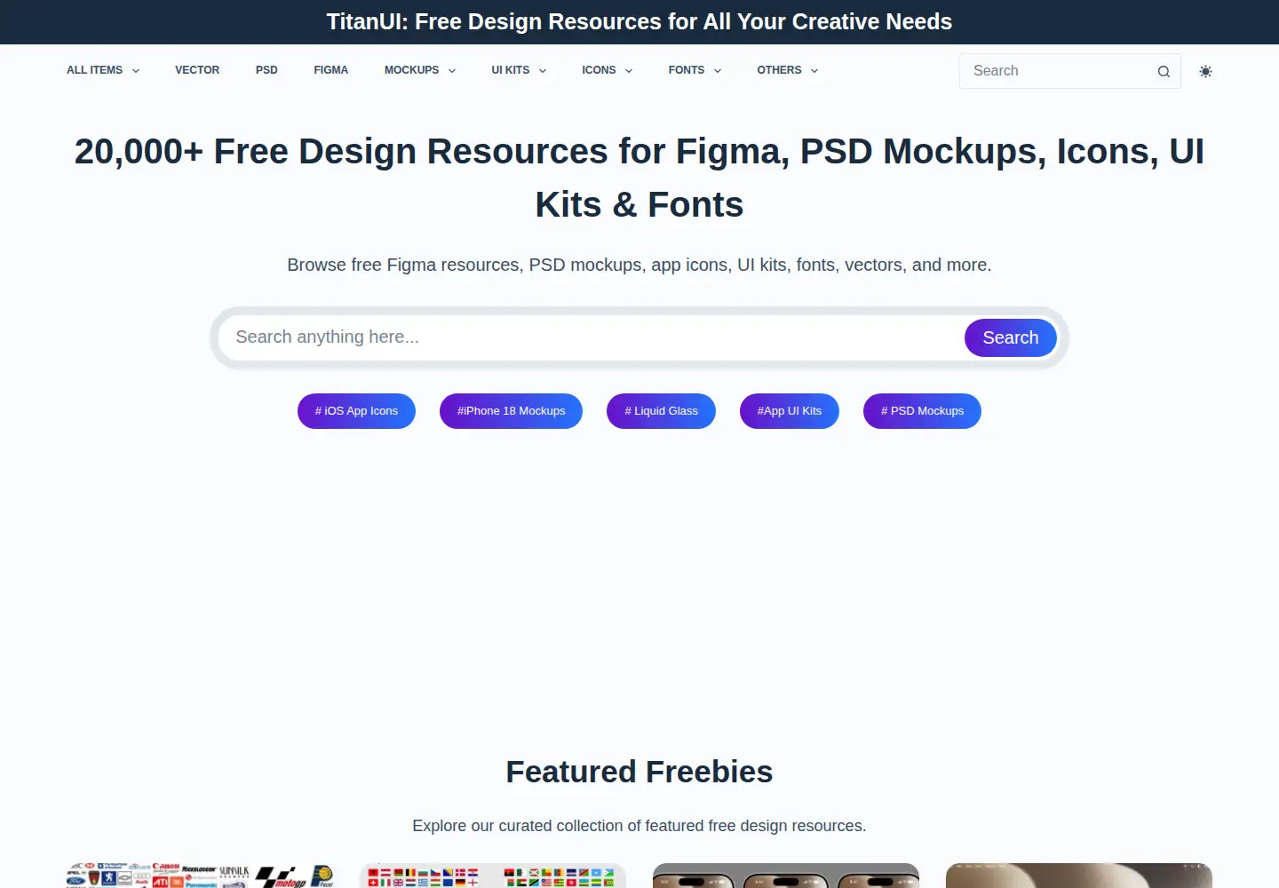 Screenshot of titanui.com