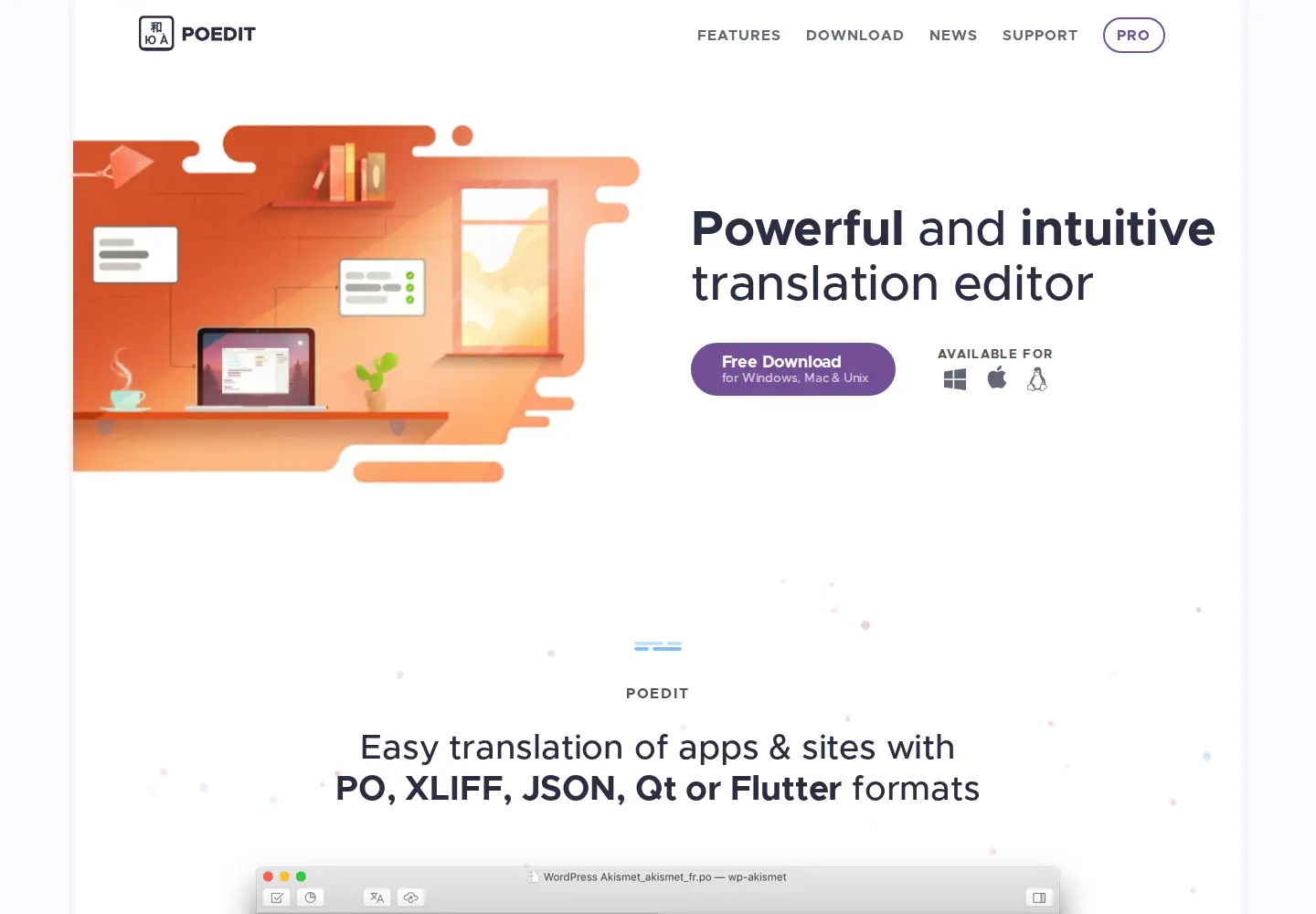 Screenshot of poedit.net