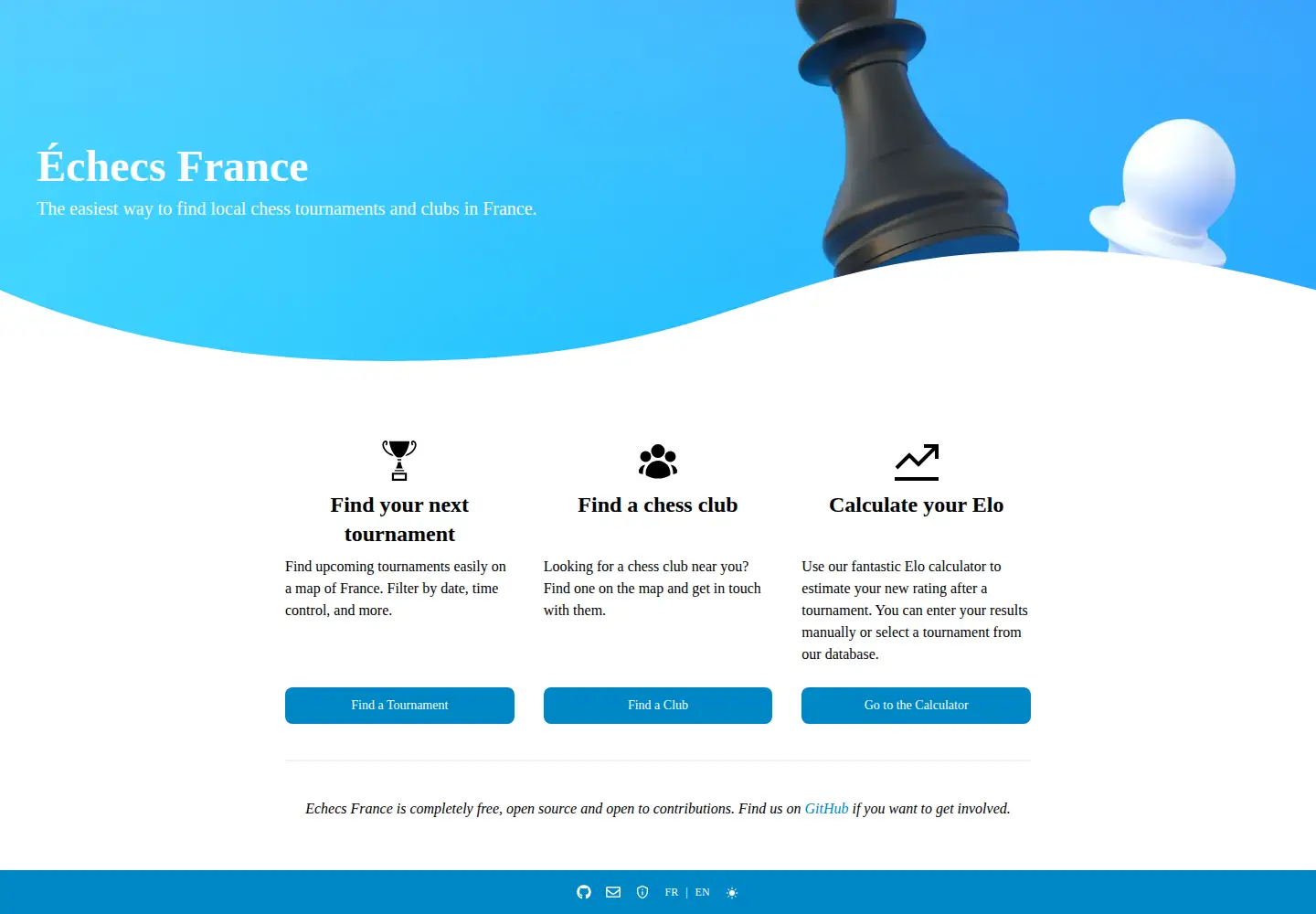 Screenshot of echecsfrance.com