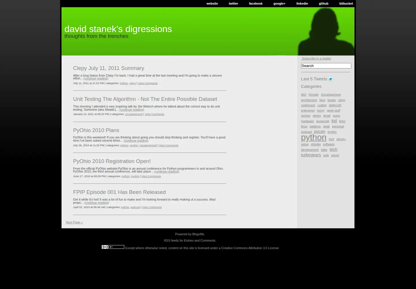 Screenshot of traceback.org