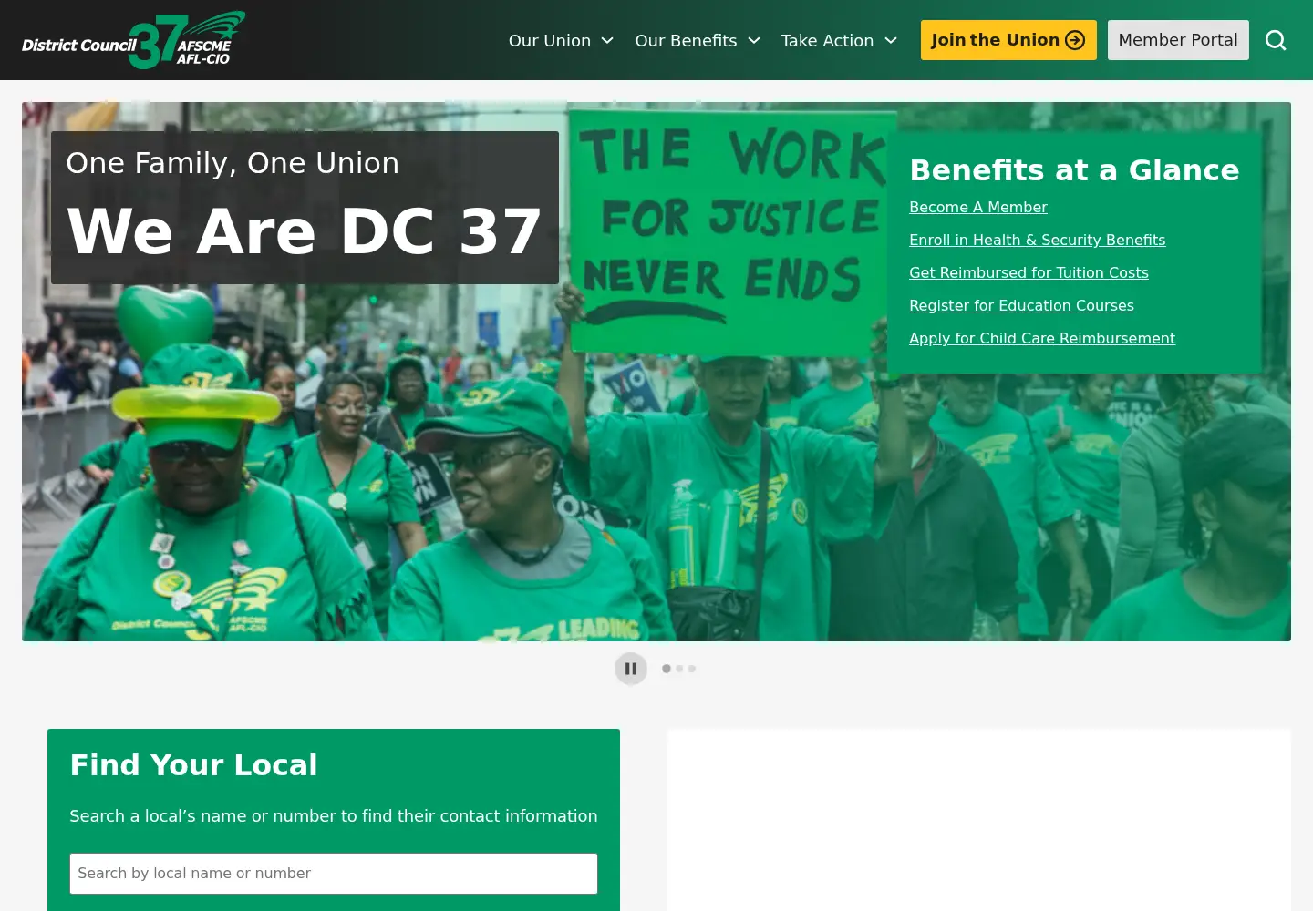 Captured homepage of dc37.net in the current scan