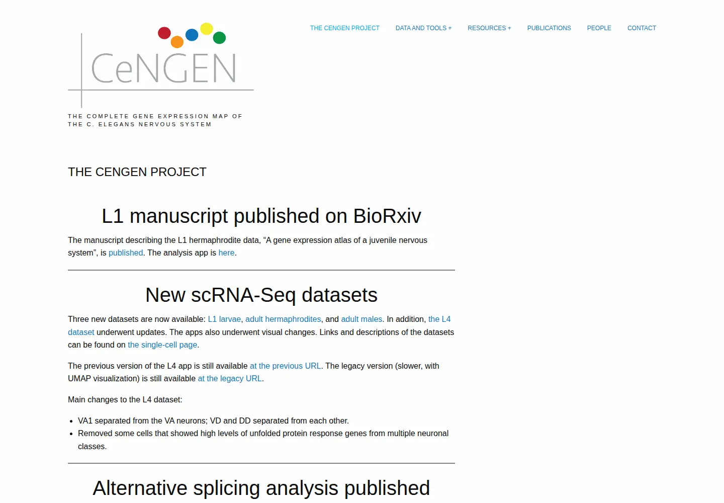 Screenshot of cengen.org