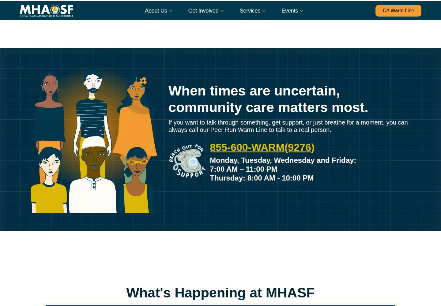 Screenshot of mentalhealthsf.org