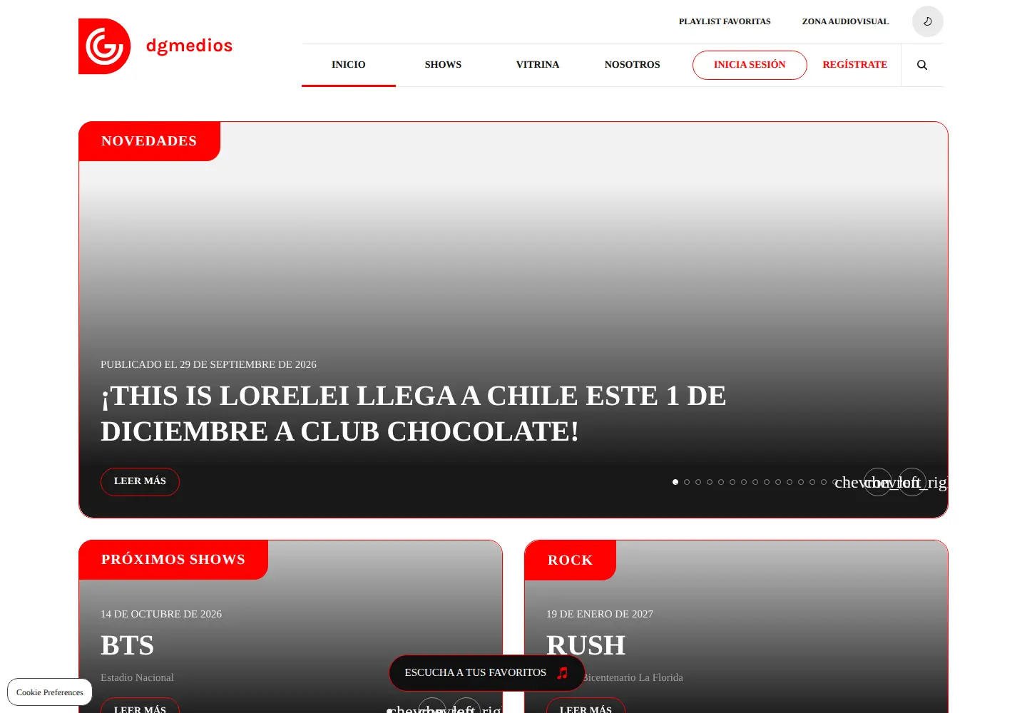 Screenshot of dgmedios.com