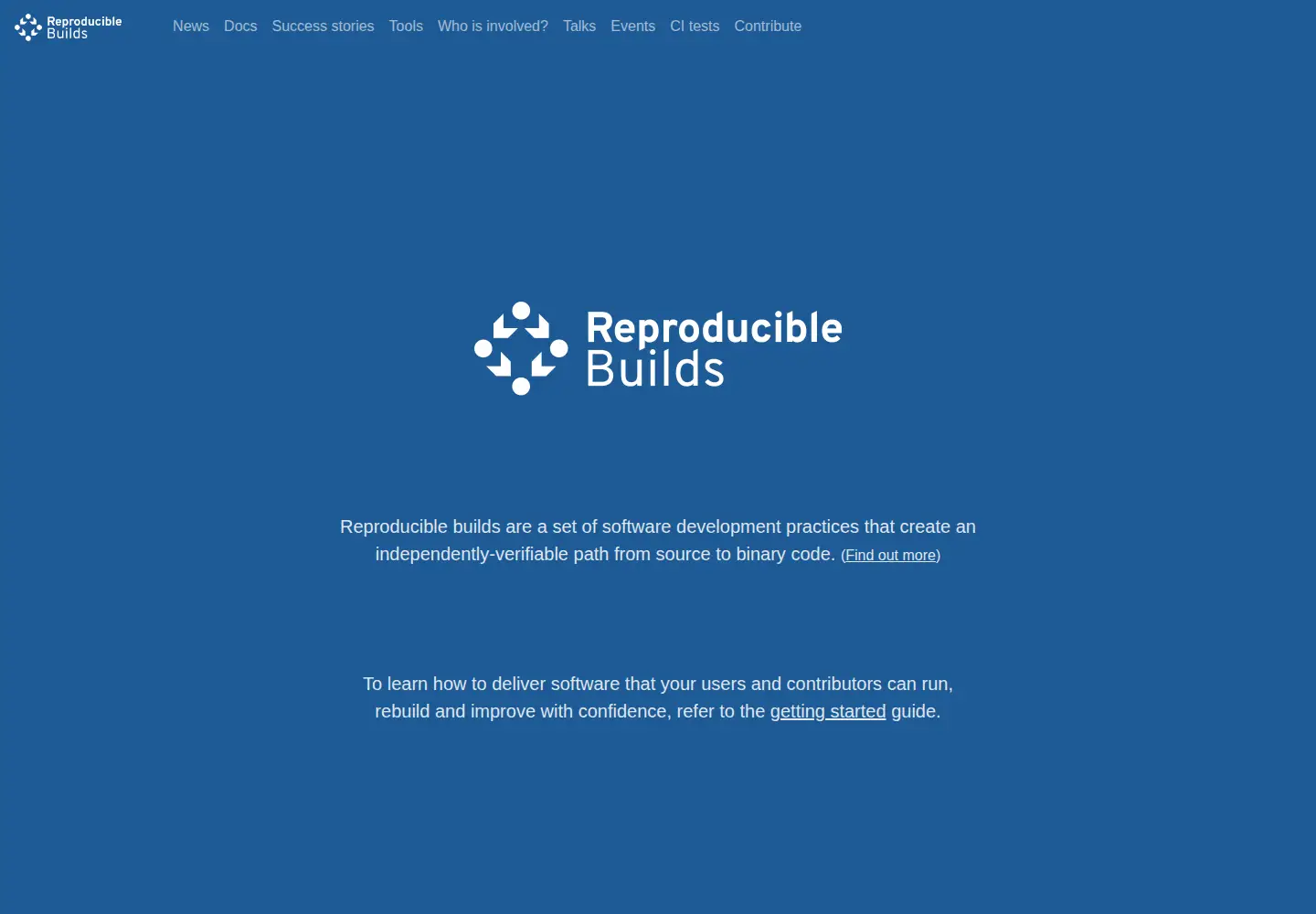 Screenshot of reproducible-builds.org