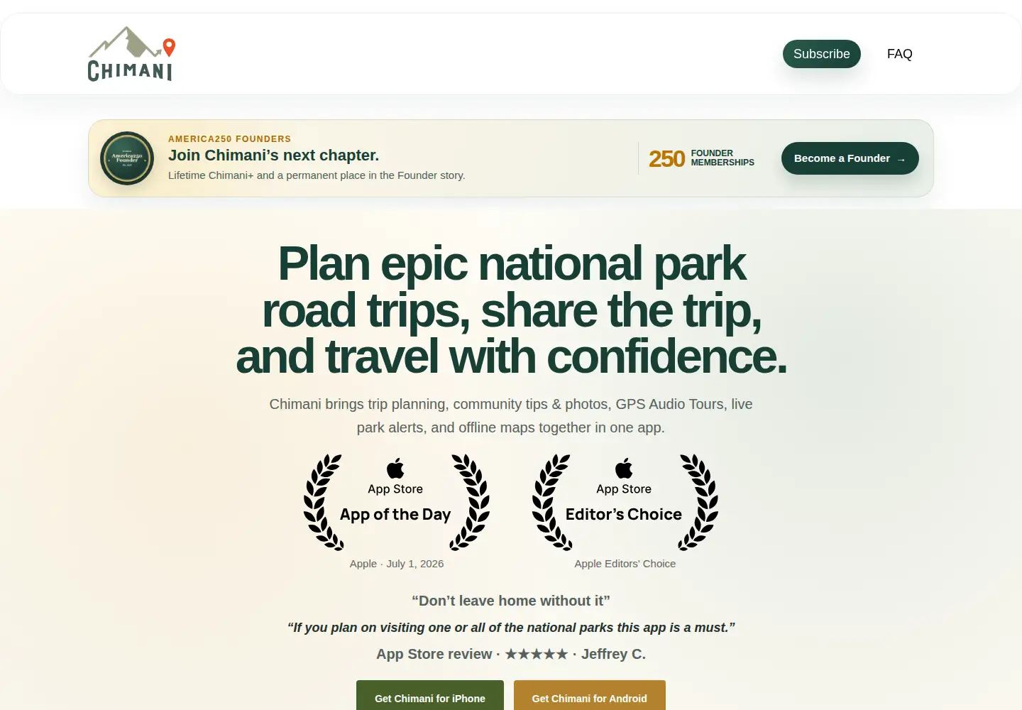 Screenshot of chimani.com