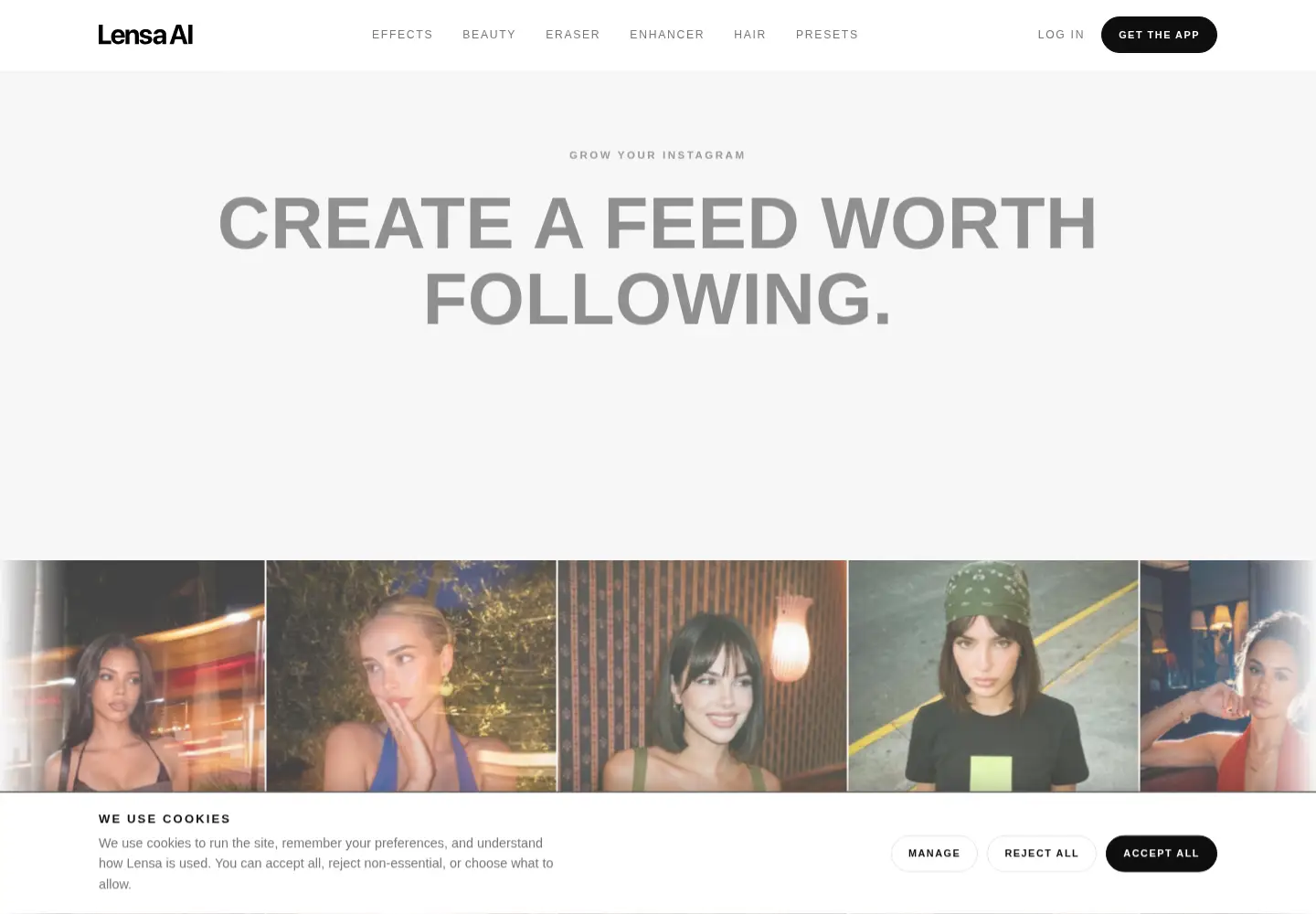 Screenshot of lensa-ai.com