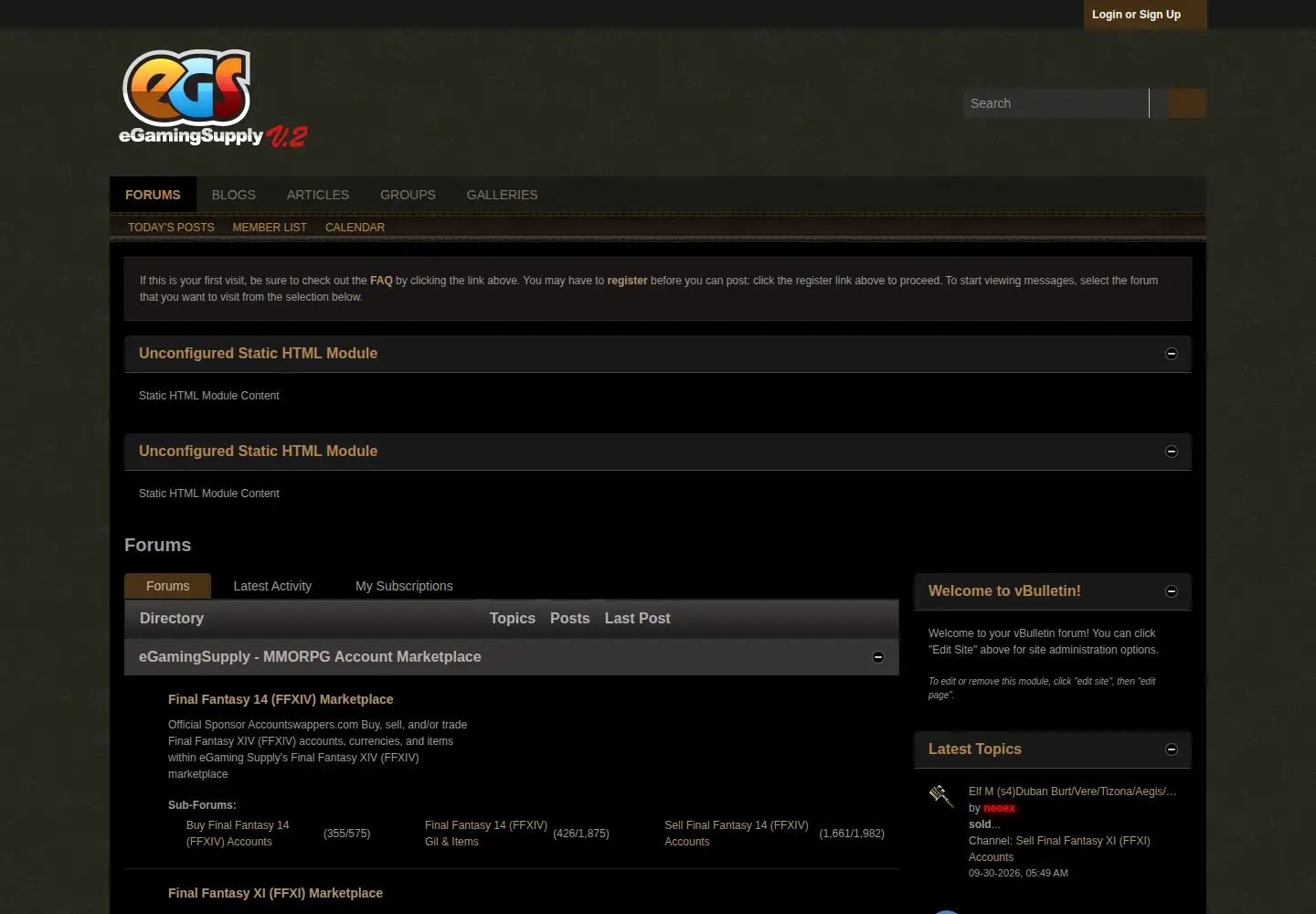 Screenshot of egamingsupply.com