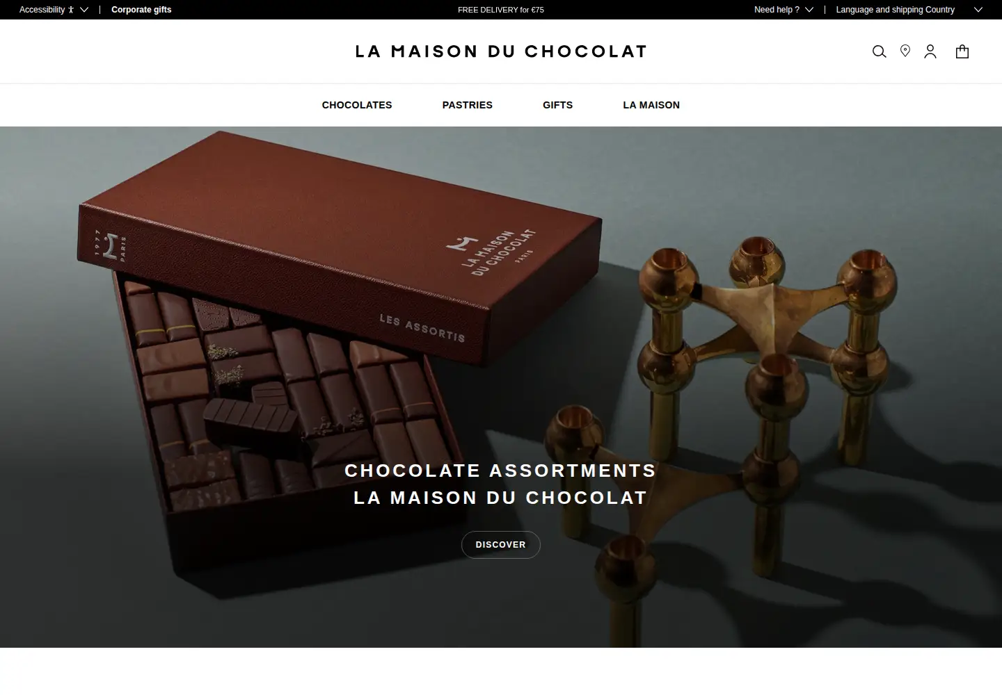 Screenshot of lamaisonduchocolat.com