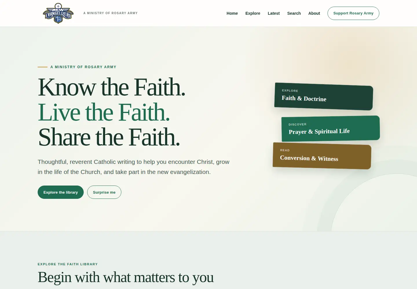 Screenshot of newevangelizers.com