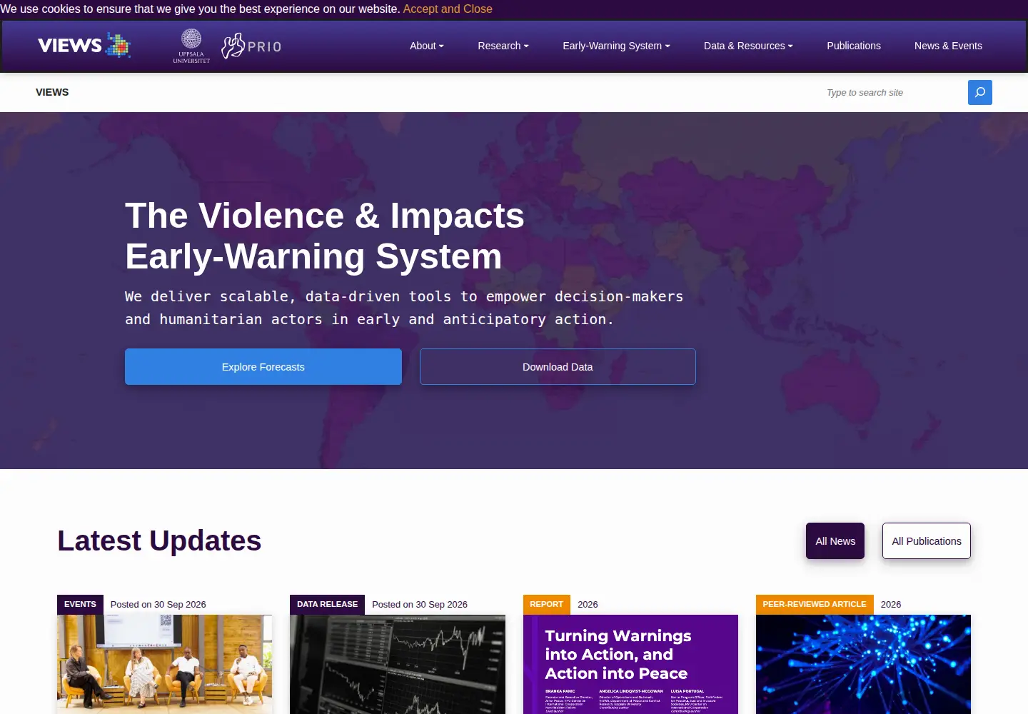 Screenshot of viewsforecasting.org